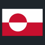 Grönländische Flagge Poster<br><div class="desc">Patriotische Flagge Grönlands.</div>