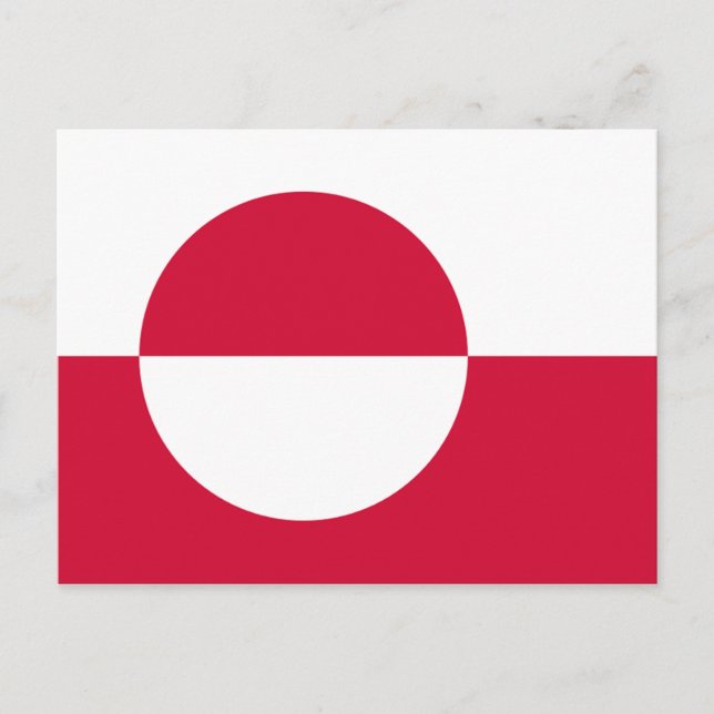 Grönländische Flagge Postkarte (Vorderseite)