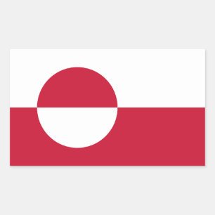 Grönländische Flagge Rechteckiger Aufkleber