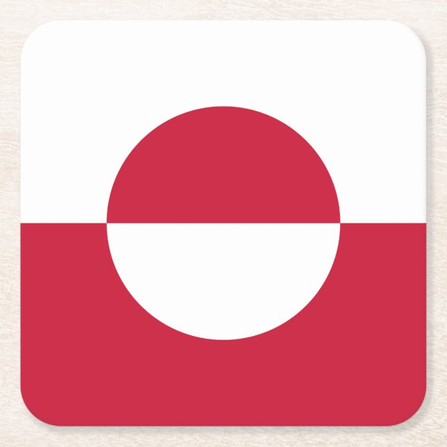 Grönländische Flagge Rechteckiger Pappuntersetzer (Vorderseite)