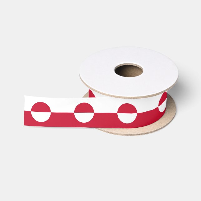 Grönländische Flagge Satinband (Spule)