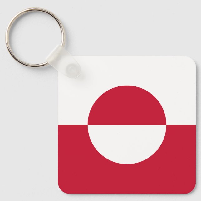 Grönländische Flagge Schlüsselanhänger (Vorderseite)