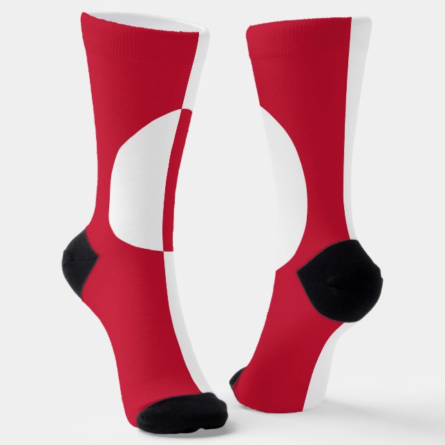 Grönländische Flagge Socken (Gewinkelt)