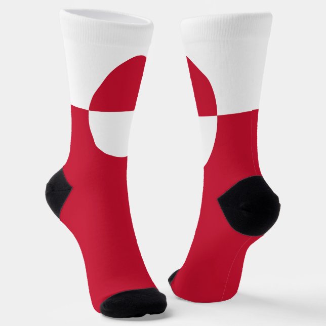 Grönländische Flagge Socken (Gewinkelt)
