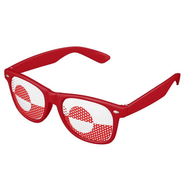 Grönländische Flagge Sonnenbrille (Schrägansicht)