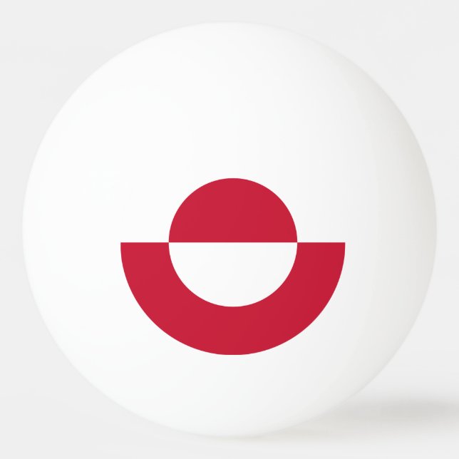 Grönländische Flagge Tischtennisball (Vorderseite)