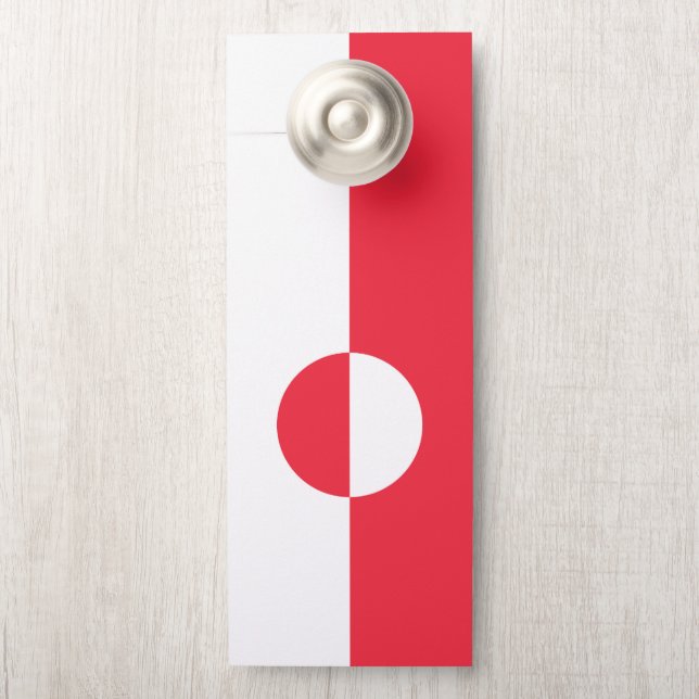 Grönländische Flagge Türanhänger (Auf Knauf)