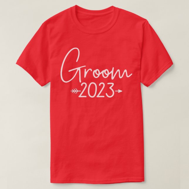Groom 2023 für Hochzeit oder Junggesellen T-Shirt (Design vorne)