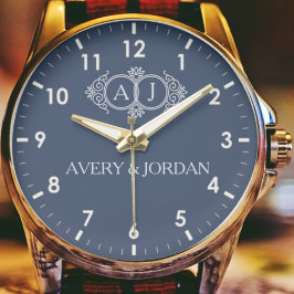 Groom and bride wedding keepsake newlyweds armbanduhr