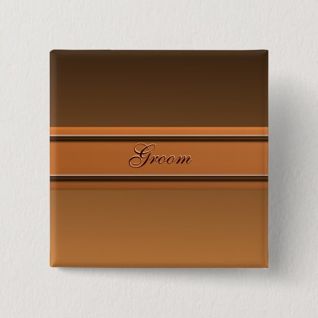 Groom Autumn Blume Solid Button (Vorderseite)