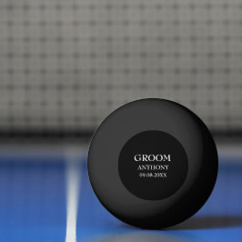 Groom Bachelor Party Black Modern Wedding Tischtennisball