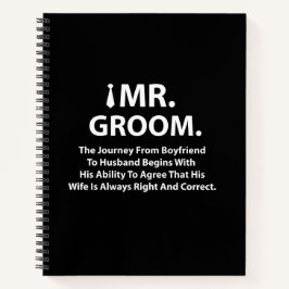Groom Bachelor Party Geschenke Notizbuch