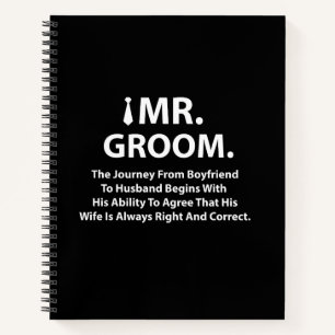 Groom Bachelor Party Geschenke Notizbuch