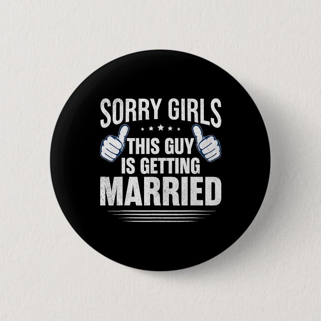 Groom Bachelor versorgt Party Hochzeit 1 Button (Vorderseite)
