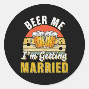 Groom Bachelor versorgt Party Hochzeit Runder Aufkleber