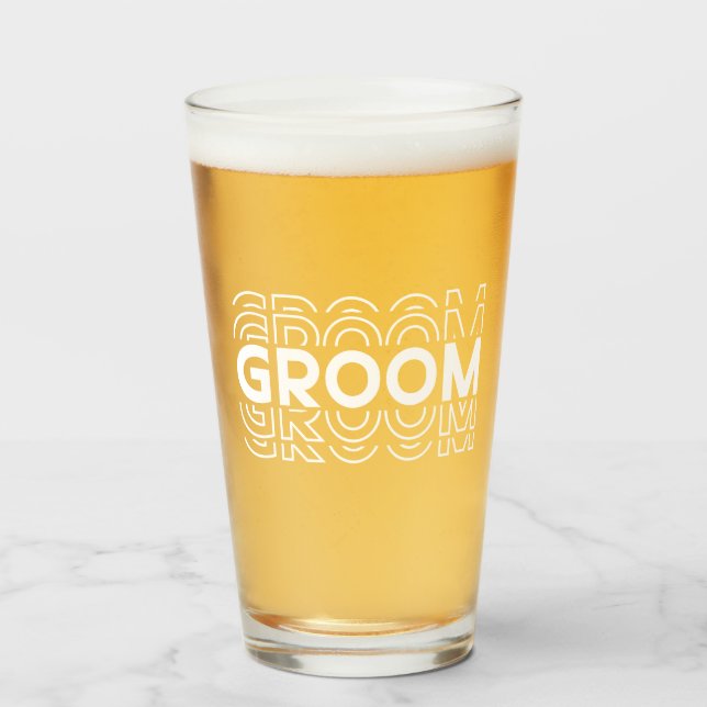 Groom Beer Glas (Vorne (Gefüllt))