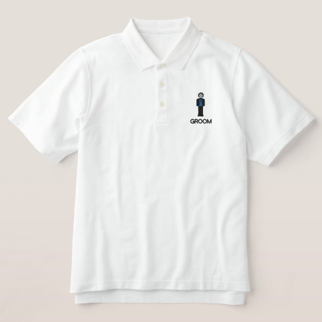 GROOM besticktes männliches Shirt (Design Vorderseite)