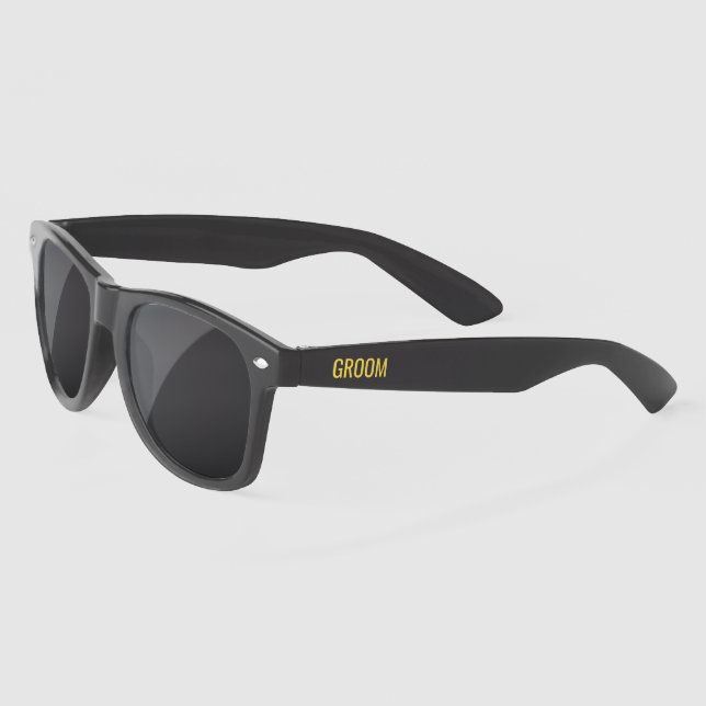 Groom Black and Gold Spaß Personalisierte Hochzeit (Links)