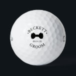Groom Black Bow Tie Golfball<br><div class="desc">These golf balls are a great favor for the groom in your wedding. They feature a black bow tie with the groom's name and the word Groom in a modern CAP font along with the wedding date. They'd be great for a bachelor party or weekend. The job title can be...</div>