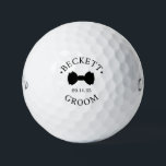 Groom Black Bow Tie Golfball<br><div class="desc">These golf balls are a great favor for the groom in your wedding. They feature a black bow tie with the groom's name and the word Groom in a modern CAP font along with the wedding date. They'd be great for a bachelor party or weekend. The job title can be...</div>