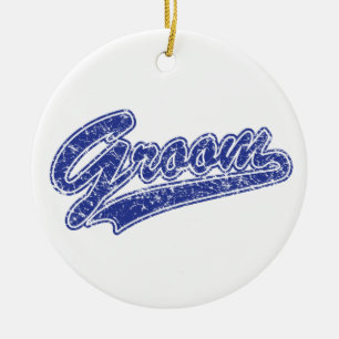 Groom Blue Keramikornament