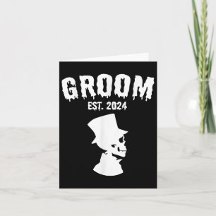 Groom Bride 2024 Skelettpaare Matching Wedding Karte