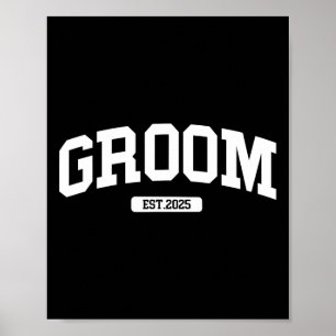 Groom Bride 2025 Just Married Couples Verlobung W Poster