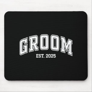 Groom Bride Est. 2025 Retro Just Married Couples W Mousepad