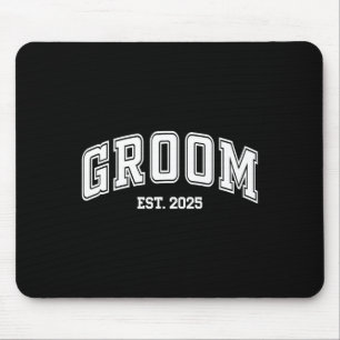 Groom Bride Est. 2025 Retro Just Married Couples W Mousepad