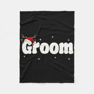 Groom Bride Santa Couples Weihnachtsausstellungen Fleecedecke