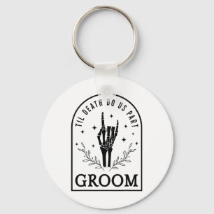 Groom Bride Skeleton Gothic Halloween Verlobung W Schlüsselanhänger
