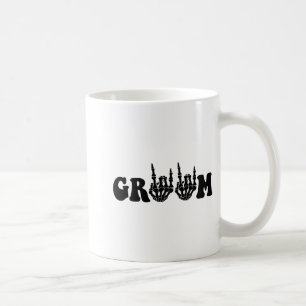 Groom Bride Skeleton Gothic Halloween Wedding Bach Kaffeetasse