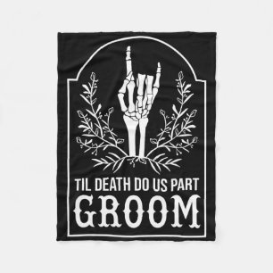 Groom Bride Skeleton Hand Paare Matching Wedding Fleecedecke
