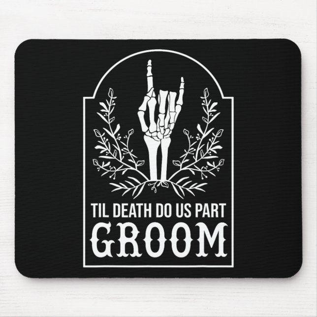 Groom Bride Skeleton Hand Paare Matching Wedding Mousepad (Vorne)