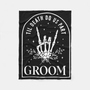 Groom Bride Skeleton Rock Hand Paare Wedding Hal Fleecedecke