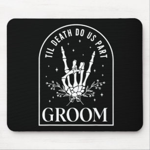 Groom Bride Skeleton Rock Hand Paare Wedding Hal Mousepad