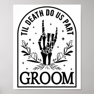 Groom Bride Verlobung Hochzeit Halloween Paare Ma Poster
