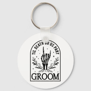 Groom Bride Verlobung Hochzeit Halloween Paare Ma Schlüsselanhänger