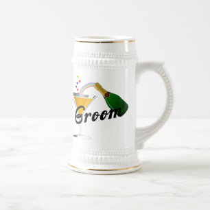 Groom Champagne Toast Bierglas