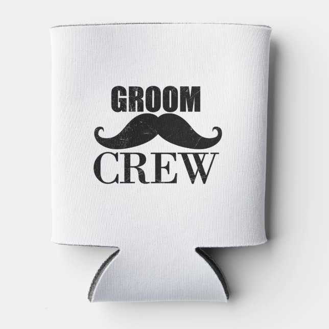 Groom Crew Bachelor Party Hochzeit Black Grunge Dosenkühler (Vorderseite)