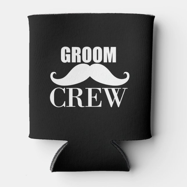 Groom Crew Bachelor Party Hochzeit Weißes Geschenk Dosenkühler (Vorderseite)