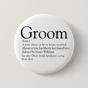 Groom Definition, Stag Bachelor Party, Hochzeit Button
