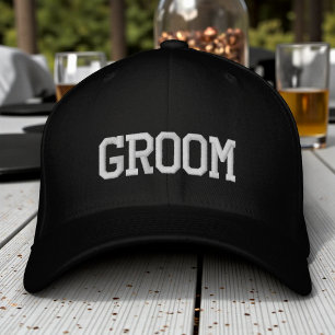Groom einfache moderne Typografie Hochzeit nach Ma Bestickte Baseballkappe