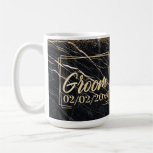 Groom Elegant: Goldene Marmorfeier Kaffeetasse