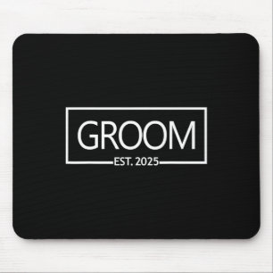 Groom Est. 2025 - Hochzeit und Matchband nur März Mousepad