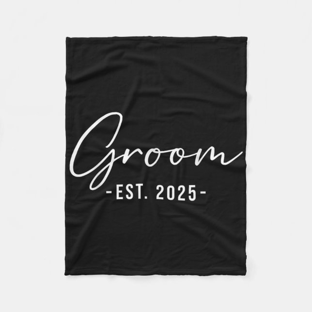 Groom Est. 2025 - Matching Getting Ready Bride Gro Fleecedecke (Vorderseite)