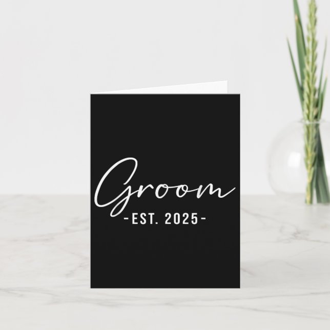 Groom Est. 2025 - Matching Getting Ready Bride Gro Karte (Vorderseite)