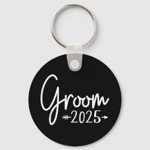 Groom Est. 2025 Verheiratete Hochzeitsfeier Verlob Schlüsselanhänger