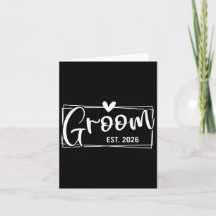 Groom Est. 2026 Ehemann Just Married Wedding Engag Karte