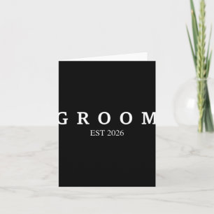 Groom Est. 2026 Verheiratete Verlobung Hochzeit Er Karte